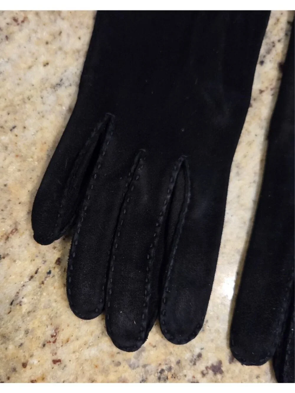 Vintage Womens Size S 6.5 Black Suede Formal 13
